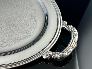 Oneida Silversmiths - Dienblad - Rococo Revival-handgrepen -