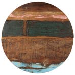 vidaXL Tafelblad rond 25-27 mm 70 cm massief gerecycled hout, Verzenden
