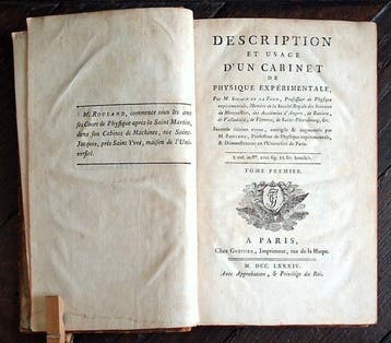 M. Sigaud de La Fond - Description et usage dun cabinet de