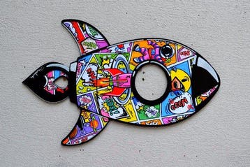 Patrycja Mroczkowska - POP ART ROCKET 3D Pop Art XL, Antiek en Kunst