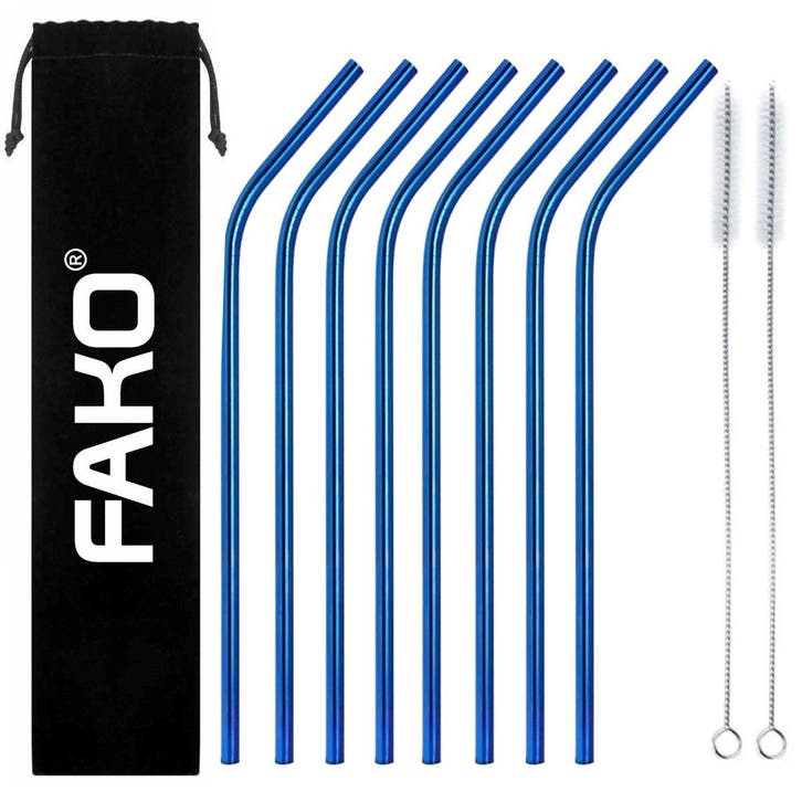 Fako Bijoux - RVS Rietjes - 8 Stuks - Gebogen - 21 cm - 2, Huis en Inrichting, Keuken | Bestek, Verzenden