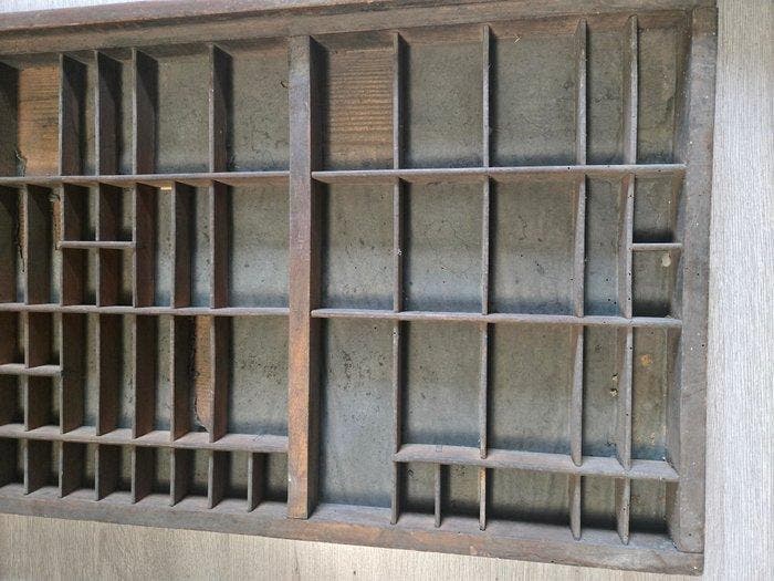 Blocs dimpression - Bon état - Printers letter tray, Antiek en Kunst, Antiek | Wandborden en Tegels