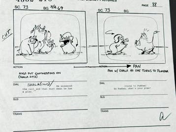 Walt Disney - Productie-storyboardpagina, ondertekend door, Verzamelen, Nieuw