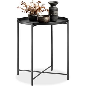 Bijzettafel Chester 45,5x45,5x53cm - zwart, Verzenden