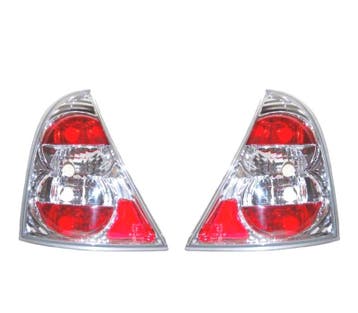 FEUX ARRIÈRE RENAULT CLIO 98-01 LOOK LEXUS FOND CHROMÉ, Autos : Pièces & Accessoires, Verzenden
