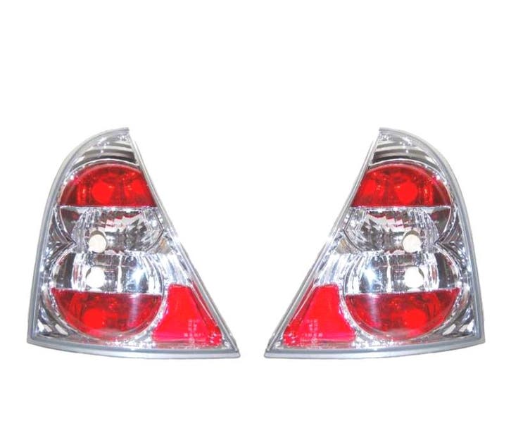 FEUX ARRIÈRE RENAULT CLIO 98-01 LOOK LEXUS FOND CHROMÉ, Auto-onderdelen, Verlichting, Verzenden
