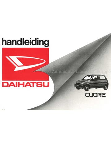 1998 DAIHATSU CUORE INSTRUCTIEBOEKJE NEDERLANDS, Auto diversen, Handleidingen en Instructieboekjes