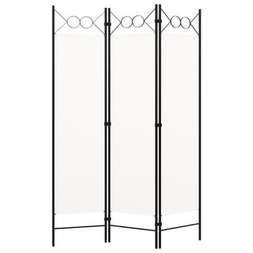 vidaXL Kamerscherm met 3 panelen 120x180 cm wit, Verzenden, Nieuw