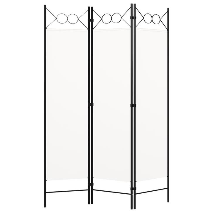 vidaXL Kamerscherm met 3 panelen 120x180 cm wit, Huis en Inrichting, Woonaccessoires | Overige, Nieuw, Verzenden