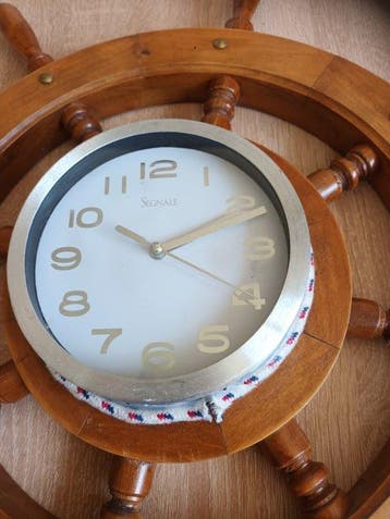 Horloge - Segnale - Bois, Métal, Verre - 1980-1990, Antiquités & Art