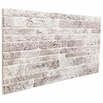 vidaXL Wandpanelen 10 st 100 x 50 cm Lichtgrijs en wit, Verzenden