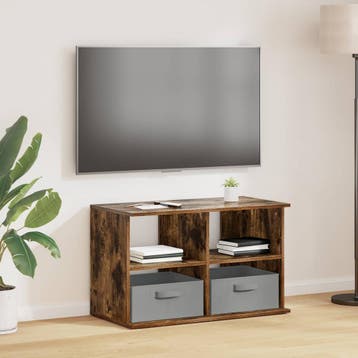 vidaXL TV-stand 79 x 40 x 48 cm Gerookt eiken, Verzenden