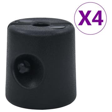 vidaXL Prieelgewichten 4 st PE zwart, Verzenden