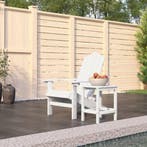 vidaXL Tuinstoel Adirondack met tafel HDPE wit, Verzenden, Nieuw
