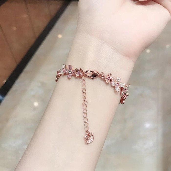 Swarovski - Metaal - Schakelarmband, Antiquités & Art, Curiosités & Brocante