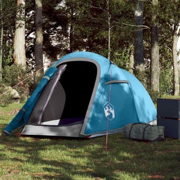 vidaXL Tunneltent 2-persoons waterdicht blauw, Caravans en Kamperen, Tenten, Verzenden, Nieuw