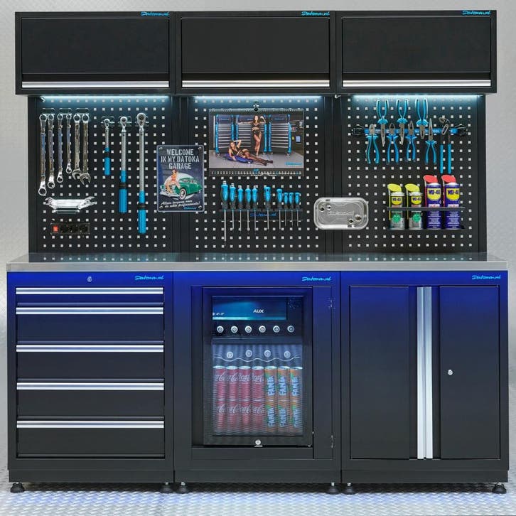 Datona Werkplaatsinrichting PREMIUM RVS werkblad met, Bricolage & Construction, Établis, Enlèvement ou Envoi