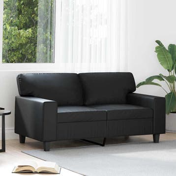 vidaXL Tweezitsbank / zetel 120 cm kunstleer zwart, Maison & Meubles, Canapés | Salons, Verzenden
