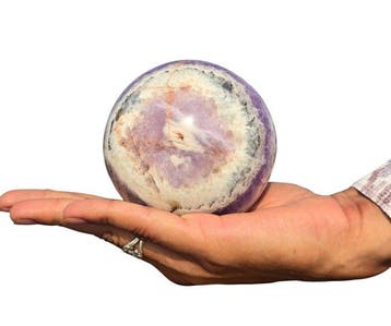 KAMR GEM Chevron Amethyst Bol 95mm Gepolijste Droom