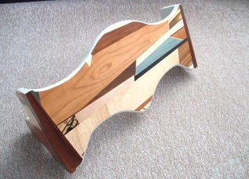 Marcus Marquetry - Voetenbank - Mediation stool - hout -, Antiek en Kunst