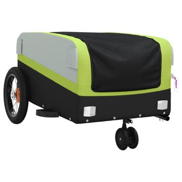 vidaXL Fietskar met wiel met opslag Groen S Oxford polyester, Verzenden