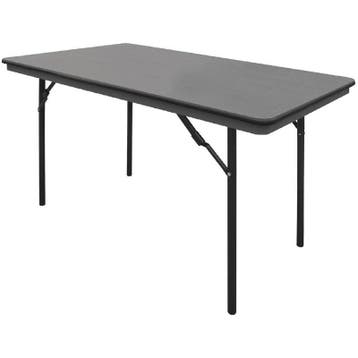 Inklapbare Buffettafel | Kunststof/RVS | Grijs Blad | Zwart, Verzenden, Nieuw in verpakking