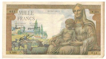 Frankrijk. - 8 x 1000 Francs - 1940/1944 (Zonder