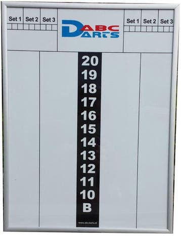 ABC Darts – Whiteboard Scorebord Met Aluminium Omlijsting, Ophalen of Verzenden, Nieuw, Overige typen