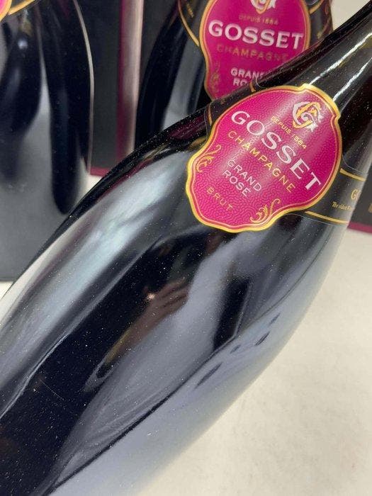 Gosset, Grand Rosé - Champagne Brut - 3 Flessen (0.75 liter), Collections, Vins