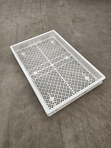 Stapelkrat 600x400x60 mm euronorm wit pp nieuw, Ophalen of Verzenden, Nieuw