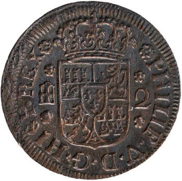 Koninkrijk Spanje. 2 Coins | 2 Maravedis - Philip V (1746) &