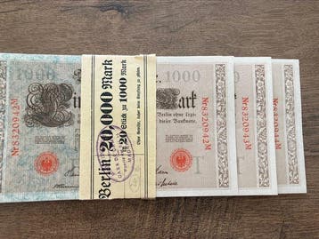 Duitsland. - 20 x 1000 Mark 1910 - Pick 44a (Zonder, Postzegels en Munten