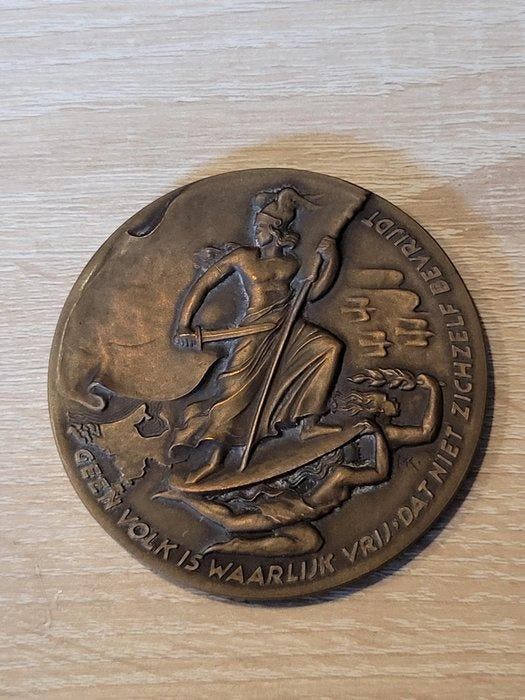 Nederland - Penning bevrijding / liberation 1945 Zeldzame, Postzegels en Munten, Munten | Nederland