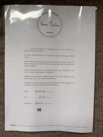 Verpan - Verner Panton - Lampe à suspendre - VP Globe -