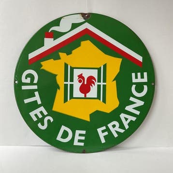 Gites de France - Emaille bord - Emaille, dubbelzijdig