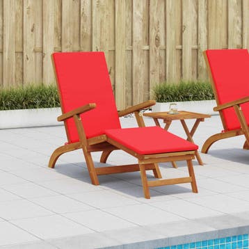 vidaXL Ligstoel die kan leunen en vouwen 55 x 146 x 91 cm, Tuin en Terras, Verzenden, Nieuw