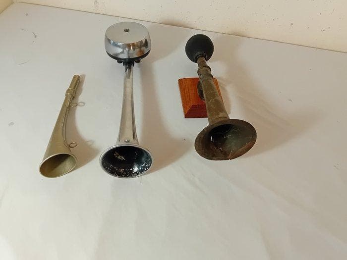 Misthoorn - CIOCA HELLA - Messing Hout Rubber - Drie, Antiek en Kunst, Curiosa en Brocante
