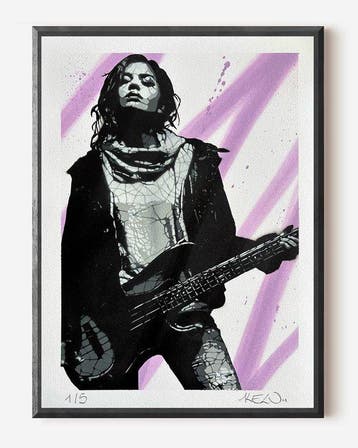 Kelu Abstract - Woman with the bass guitar