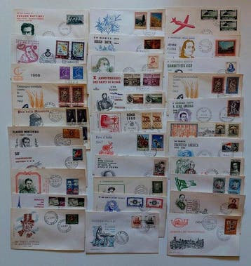 Italië 1960/1973 - 380 FDC: Italië, Vaticaanstad en San, Gestempeld