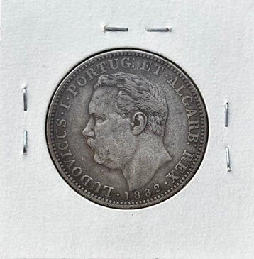 Portugees-India. Uma Rupia 1882 – D. Luís I – Prata (.917) –