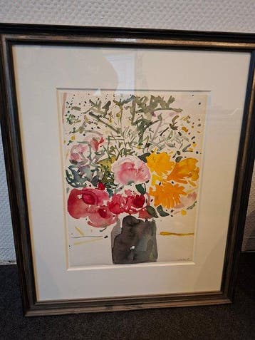 Oskar Koller (1925-2004) - Blumenstrauß, Antiek en Kunst, Kunst | Schilderijen | Modern