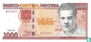Cuba 1000 Pesos 2021 - 2021, Postzegels en Munten, Bankbiljetten | Amerika, Verzenden, Los biljet