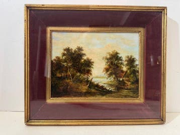 German School (XIX) - Landschaft mit Fluss und