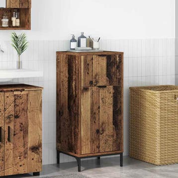 vidaXL Badkamerkast Oud Hout 39,5 x 36 x 88 cm Bewerkt hout,, Verzenden, Nieuw
