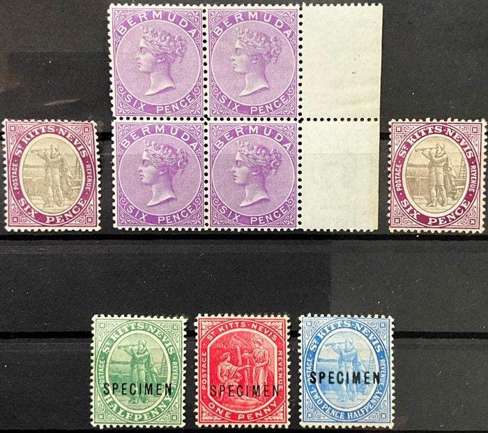 Commonwealth britannique 1865/1879 - Bermuda-6 Pence violet, Timbres & Monnaies, Timbres | Europe | Royaume-Uni