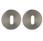 Set van twee sleutelplaatjes ø52x6mm Permafix PVD antraciet, Nieuw