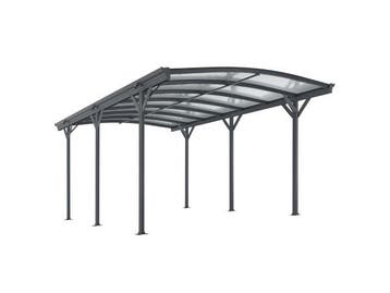 Veiling - Terrasdak / Carport - Boogdak - 5 x 3 m - Donkergr