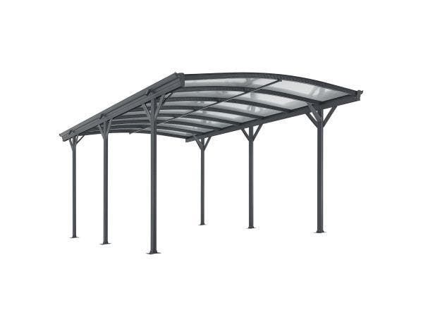 Veiling - Terrasdak / Carport - Boogdak - 5 x 3 m - Donkergr, Jardin & Terrasse, Stockage & Armoires de jardin