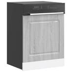 vidaXL Vaatwaspaneel Kalmar 60x1,5x57 cm bewerkt hout grijs, Verzenden, Nieuw