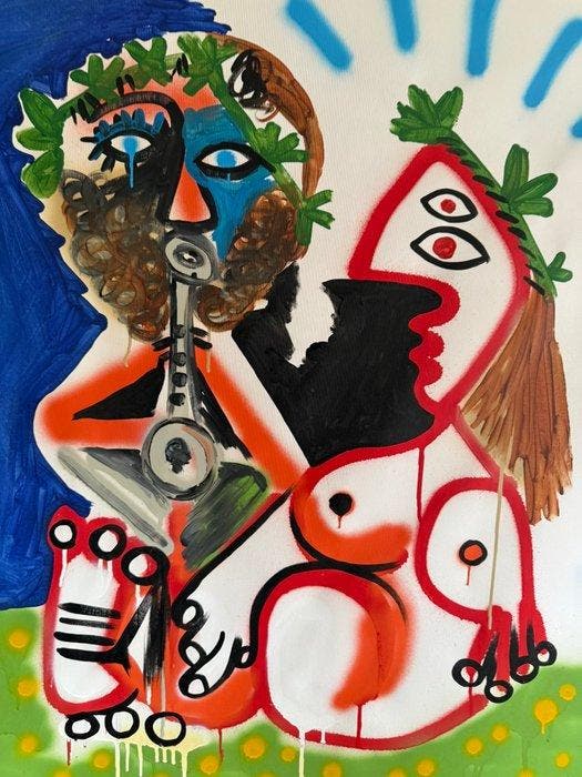 Freda People - Super Rare Picasso XL, Antiek en Kunst, Kunst | Schilderijen | Modern